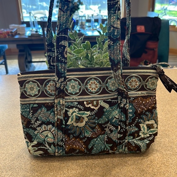 Vera Bradley Java Blue Print Medium Size Bag Cute! - Picture 2 of 13